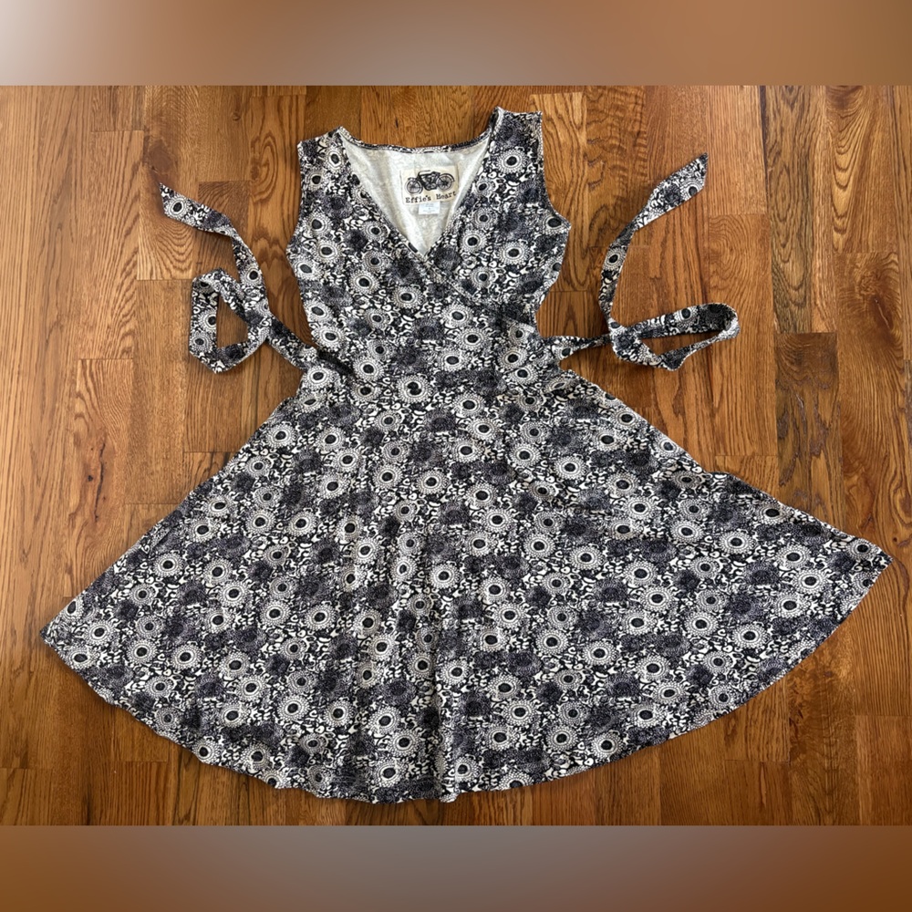 Effie's Heart Black and White Floral Mini Dress